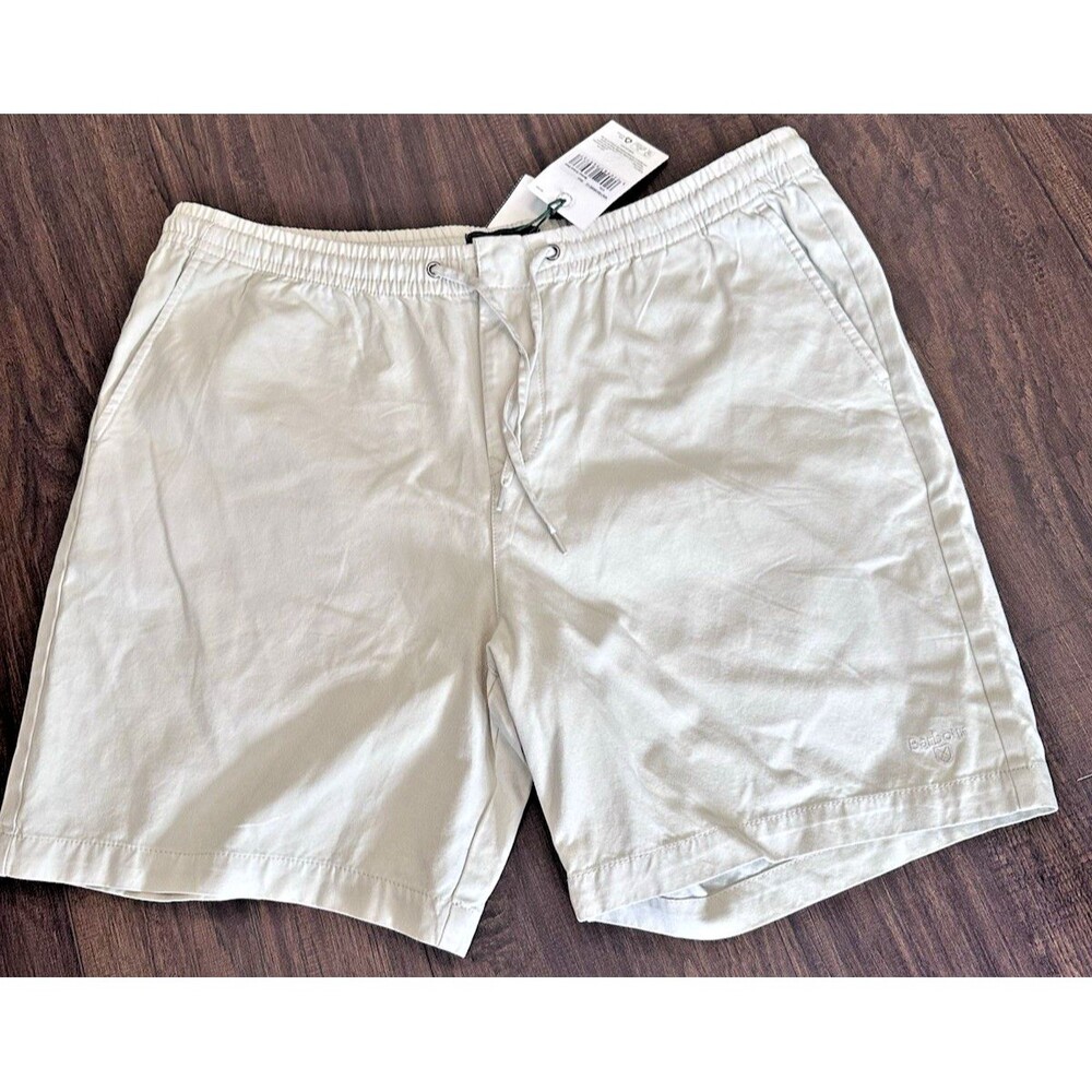 Barbour Men's Oxtown 7-1/2" Drawstring Casual Cotton Shorts Beige 2XL